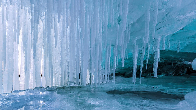 Lake Superior Icicles â Bing, HD wallpaper